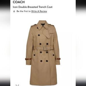 Coach Tan Double-Breasted Trench Coat